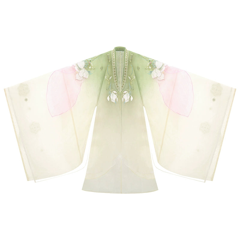 More than thirteen [吹梦生花] large sleeve shirt suspender skirt Hanfu tang HanFuDreams Big sleeve shirt S