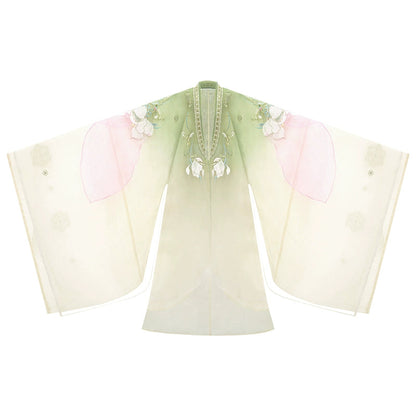 More than thirteen [吹梦生花] large sleeve shirt suspender skirt Hanfu tang HanFuDreams Big sleeve shirt S