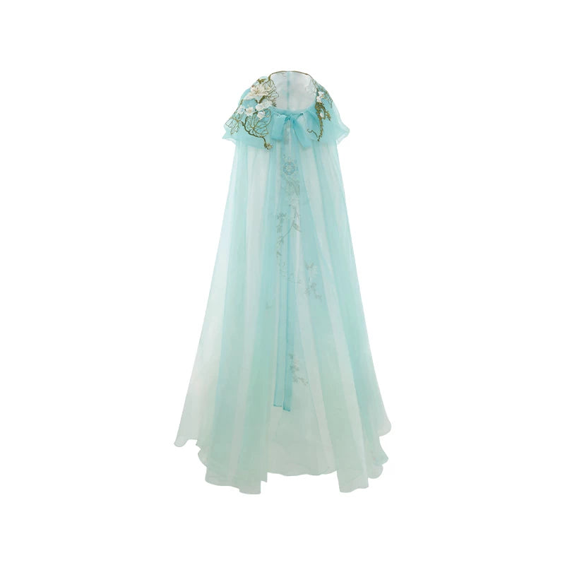 [Butterfly & Spring Creek] Embroidered Cape Hanfu tang HanFuDreams cape M