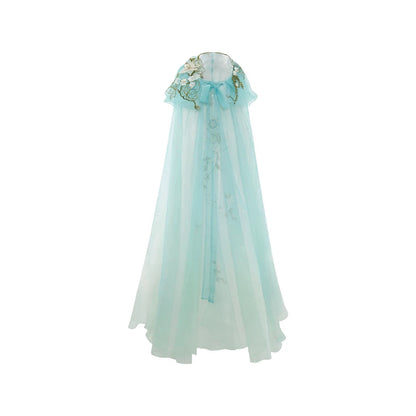 [Butterfly & Spring Creek] Embroidered Cape Hanfu tang HanFuDreams cape M