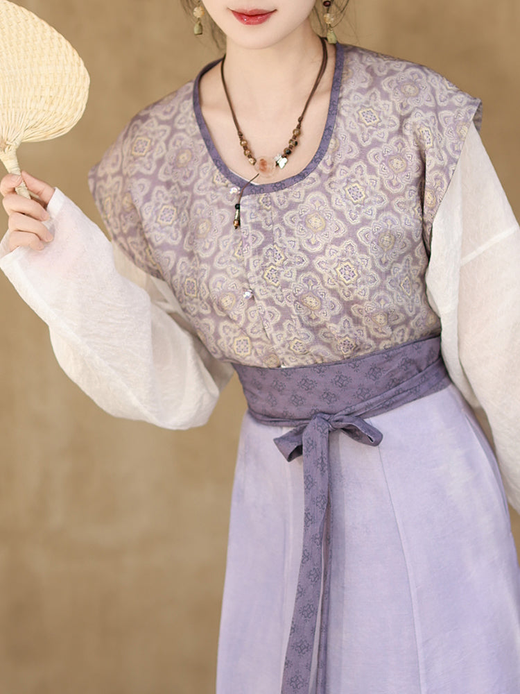 Tencel Acetate Tang Miaozi Short Shirt Skirt Hanfu