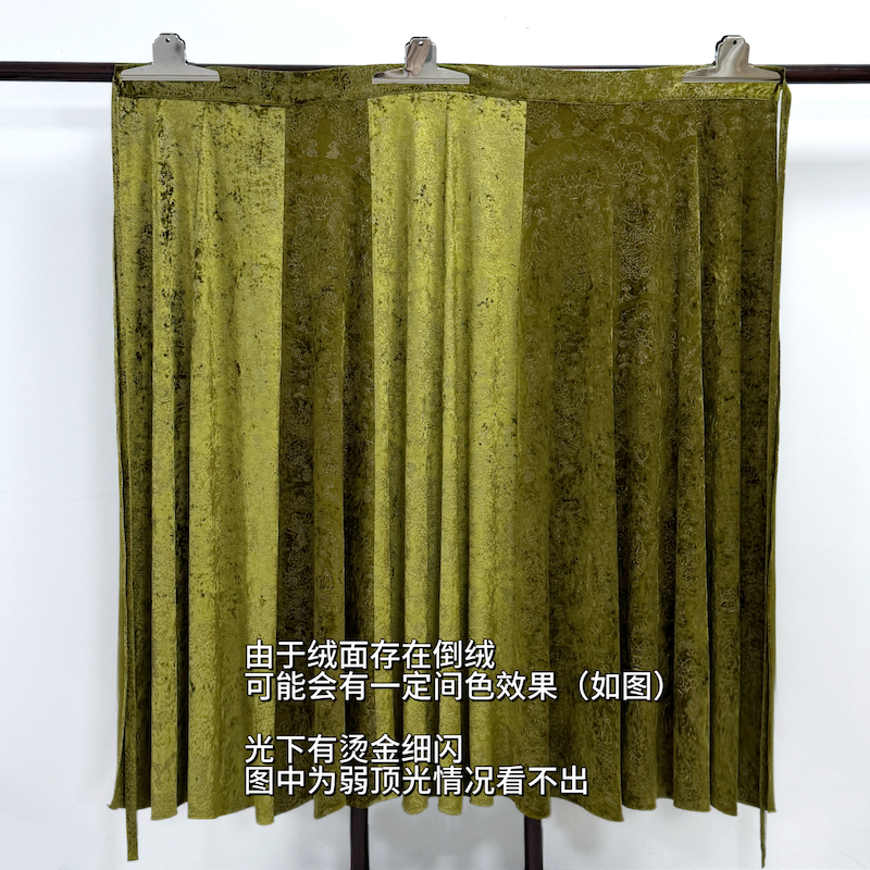 Qin Pick [Phoenix Terrace] Velvet bronzing hairpin flower lady picture HanFuDreams Autumn fragrant hot gold velvet skirt xl trailing, others do not drag M
