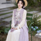 Chi Xia [purple iris] is longer than a knitted shirt lace skirt ming HanFuDreams