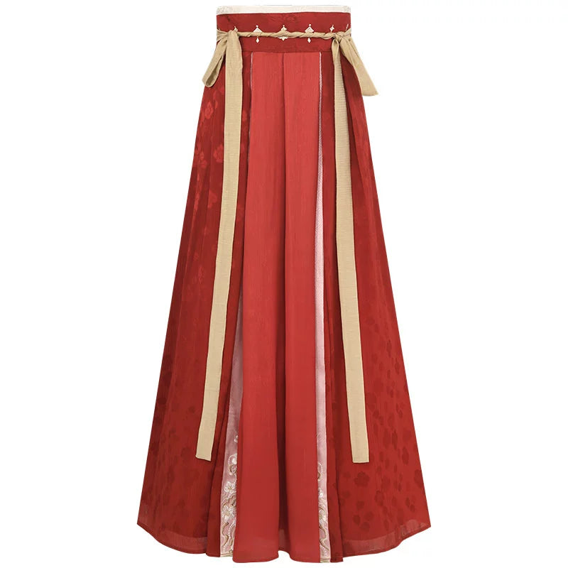 More than thirteen [和合花开] wedding clothes, Song-made Hanfu women song HanFuDreams Broken skirt (4 meters pendulum) XS