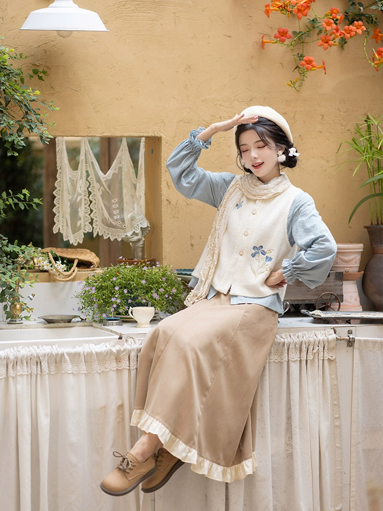 Chi Xia [Blue Kite Forest] A man with a stand-up collar shirt and a broken skirt modern HanFuDreams