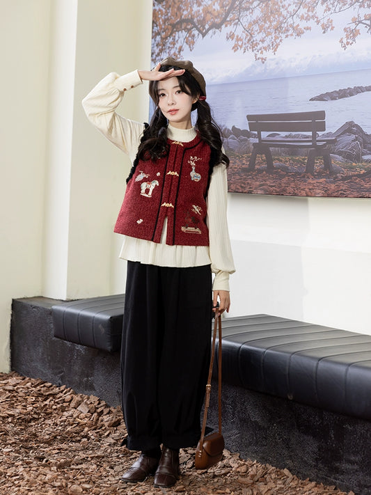 Chi Xia [Bogu Pony] velvet short than armor bottoming shirt six broken skirt