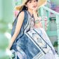 More than thirteen [壁上花] summer commuter denim national style suit modern HanFuDreams