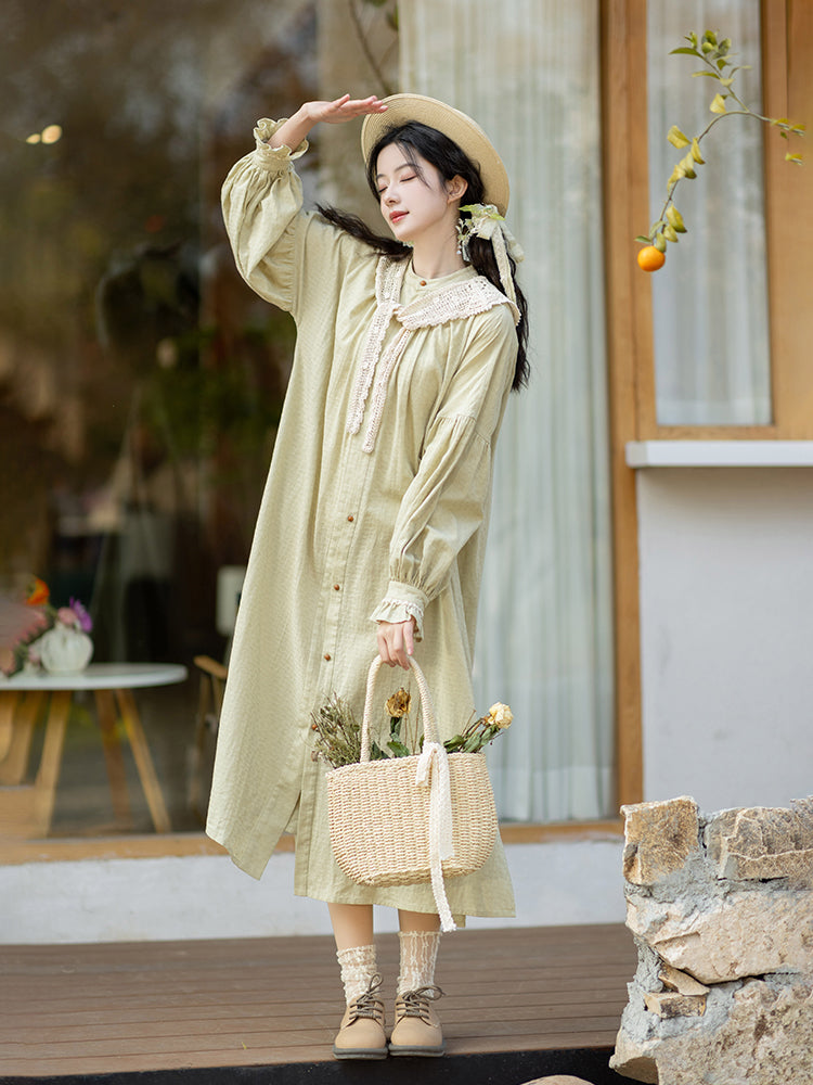 Han element cotton long than armor stand-up collar long shirt Hanfu