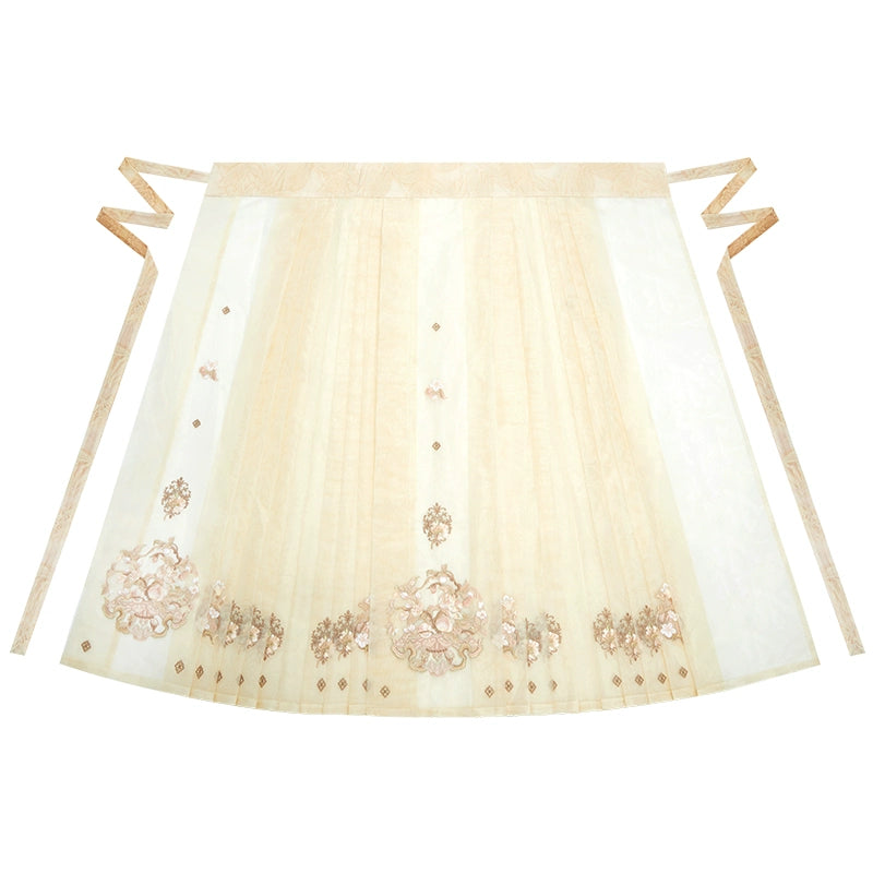 More than thirteen [peach mist towards the smoke] lace suspender embroidered horse dress autumn ming HanFuDreams Horse skirt S