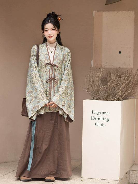 Chi Xia [mint wood] people cotton pleated clothes one-piece cross-dress Jin jin HanFuDreams