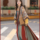Tang-style Half-sleeved 24-Panel Ripped Qixiong Skirt Hanfu