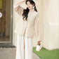 Short ras du cou à nouer de fabrication Ming Pantalon Song Hanfu pour femme