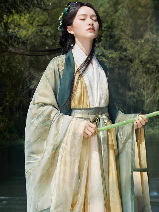 More than thirteen [月隐竹亭] Liu Shishi Oriental Huai Bamboo with the same Hanfu HanFuDreams