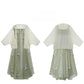 More than thirteen [spring bouquet] summer Tencel jacket embroidered suspender skirt dress modern HanFuDreams