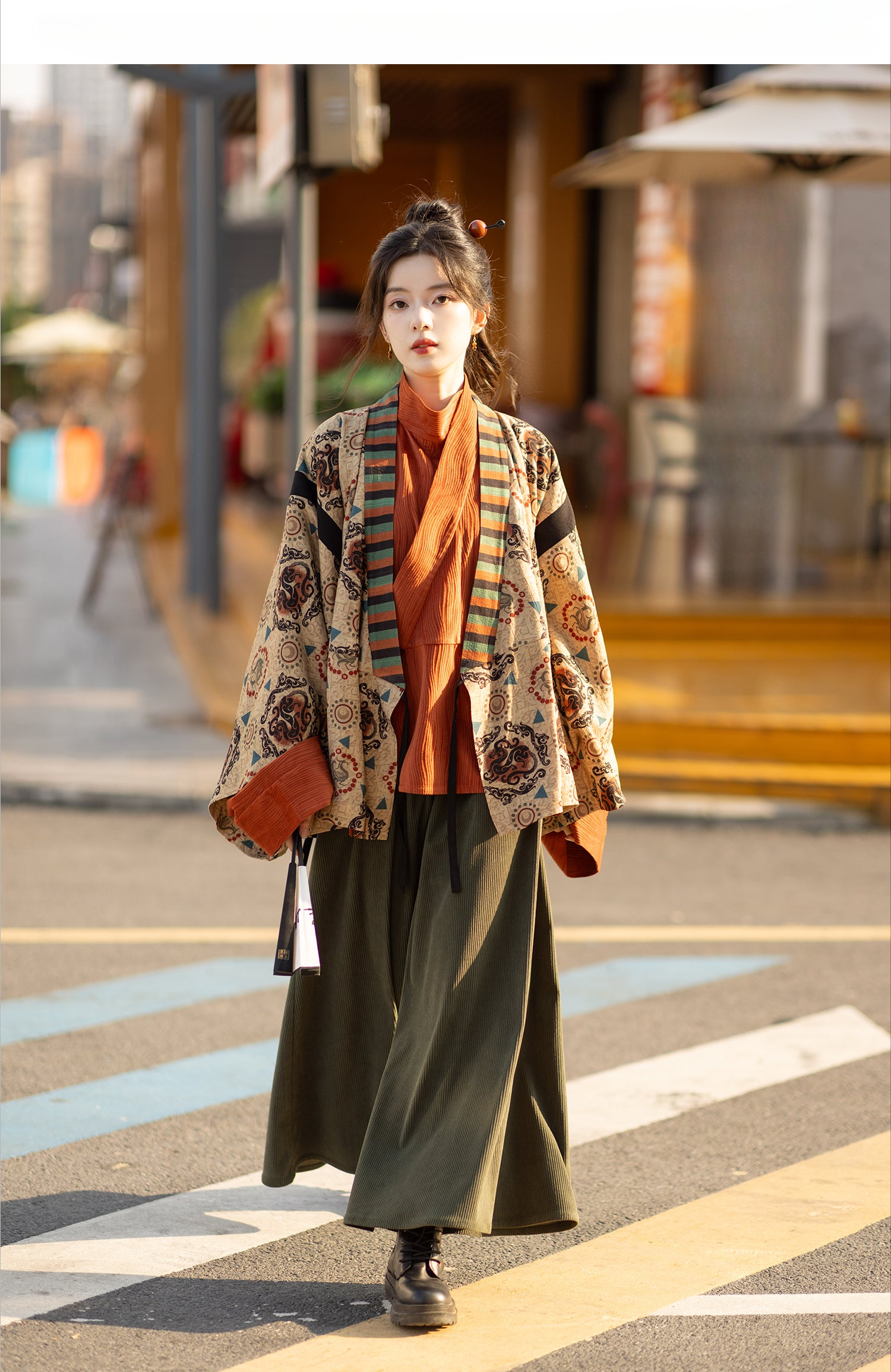 (Pre-Order)Hanfu Culottes Jin-Made Upper Collar Shirt jin HanFuDreams